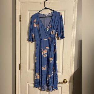 Blue floral dress